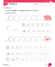 the worksheet is filled with letters and numbers for children to practice their handwriting