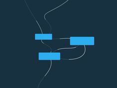 an abstract blue background with lines and rectangles in the center on top of each other