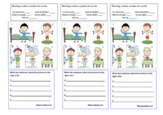 the worksheet for children's reading and writing with their own pictures on them