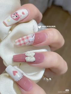 Uñas Cute, Hello Nails, Cute Acrylic Nail Designs, Really Cute Nails, Beauty Mark, Soft Nails, Kawaii Nails, Glam Nails, Dream Nails