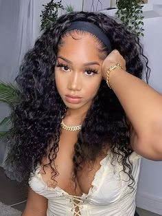 Hair Name: Headband Wig Hair Style: Water Wave Hair Length: 8-30 inch Wig Weight: 200-320g/Wig (Depending on Lengths and Density) Color: Natural Black Density: 150%,180% Cap Size: Medium, about 22.5inches Quality: 100% Virgin Human Hair Last for One More Year Hairline Headband Shipment: DHL, FedEx, or UPS 5-7 business days. •Quick & Easy: guleless wig, Zero Skill is needed for Install •Soft & Smooth, Manageable & Comfortable •Easy to maintain and beginner-friendly •Soft & Smooth virgin hair that Diy Hair Wig, Water Wave Hair, Headband Wig, Glueless Wig, 360 Lace Wig, Body Wave Wig, Brown Wig, Wave Hair, Headband Wigs