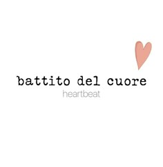 a pink heart with the words'batito del cuore heartbeat beat'on it