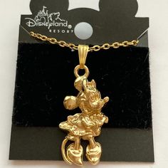 Vintage Disney Gold Minnie Mouse Necklace Great Addition To Your Disneyana Collection. Vintage Minnie Mouse Pendants New 20 Inch Gold Plated Stainless Steel Chain. New Condition, Never Worn. Minnie Mouse Silhouette, Vintage Minnie Mouse, Mouse Necklace, Mickey Mouse Silhouette, Mickey Mouse Necklace, Gold Crystal Necklace, World Necklace, Disney Gold, Pumpkin Necklace