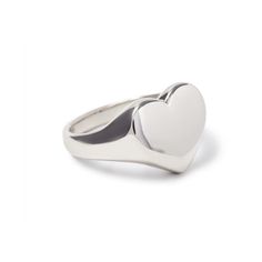 Make a bold statement with our Bold Heart Signet Ring! Crafted from sterling silver, this ring features a striking heart signet design. Elevate any outfit and show off your unique sense of style with this eye-catching piece. Sterling Silver Heart Height 0.5in(13mm), Width 0.6in(14mm) Band width 0.12in(3mm) #R142-S Sterling Silver Heart Signet Ring For Anniversary, Modern Heart-shaped Silver Rings, Heart Signet Ring Silver, Heart-shaped Sterling Silver Engraved Signet Ring, Silver Heart-shaped Metal Ring, Knots Jewelry, Jewelry Gift Guide, Choker Pendant, Moms Bracelet