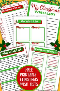 christmas wish list with free printables for kids