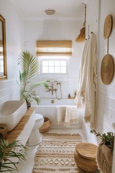 a bathroom with white walls and flooring next to a bathtub