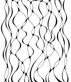 an abstract black and white drawing of wavy lines