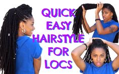 Quick easy hairstyle for locs How To Make Dreadlocks, Long Loc Styles, Hairstyles Juda, Simple Bridal Hairstyle, Cuban Twist Hair, Hairstyles For Ladies, Long Dreads, Easy Hairstyles Quick, Short Locs Hairstyles