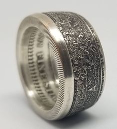 Aztec Calendar .999 Silver Coin Ring Aztec Rings, Aztec Jewelry, Nik Naks, Jewelry Rings Unique, Silver Coin Ring, Gear Ring, Male Jewelry, Aztec Calendar, Mens Rings Fashion