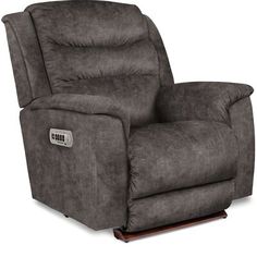 the rocker recliner is shown in grey