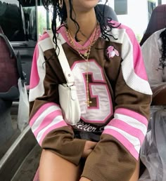 Girly Outfits With Jordans, Golf Wang Aesthetic, Golf Wang Outfit, Pink Golf Outfit, Baggy Jersey, Nike Tns, Fashion Baggy, Fit Aesthetic, Street Style Outfits Casual