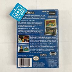 the back cover of an instructional video game for kids with pictures of cartoon characters on it