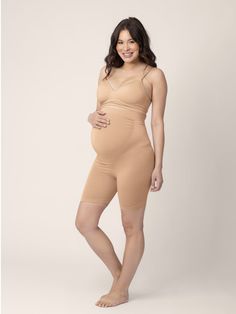 We get it — sometimes your thighs rub each other the wrong way. Our Maternity No Rub Short protects your thighs from chafing against each other so you stay comfortable and confident all day long. This over-the-bump, long-leg underwear reaches to your mid-thigh and offers gentle support for your growing baby bump. It’s made from premium bamboo fabric, so it’s ultra-soft, lightweight, and breathable. With a seamless, smooth design and built-in gusset, these anti-chafing shorts also work well as an Maternity Shapewear, Thigh Rub, Bump It, Anti Chafing Shorts, Pumping Bras, Growing Belly, Anti Chafing, Pregnancy Wardrobe, Bra Cup Sizes