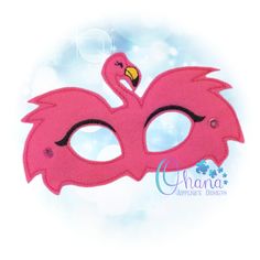 Diy Flamingo Headband, Flamingo Headband, Flamingo Headpiece, Felt Flamingo Ornament, Flamingo Sleep Mask, Pencil Toppers, Easy Stitch, Halloween Masks, Machine Design