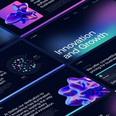 the presentation slideshow is designed to look like it has been created with neon colors