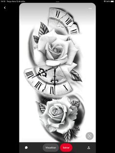 a black and white photo with roses on it