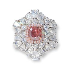 ZUPSTYLE Brilliant Cushion Fancy Brownish Pink Diamond Ring In 18K White Gold Certificated GIA Argentium Silver Jewelry, Colored Diamond Jewelry, Gold Certificate, Pink Diamond Ring, Pink Accessories, Jewelry Rings Diamond, Argentium Silver, White Gold Band, Fancy Color Diamonds