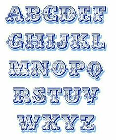 the upper and lower case of an english alphabet, with blue ink on white paper