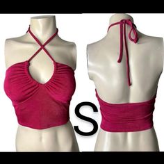 Magenta Pink Halter Stretchy Crop Top Brand New Bear Dance Brand Size S Magenta Pink Halter Stretchy Crop Top! Cute Summer Crop Top! Shimmery Fabric Halter Neck Tie Cropped Very Stretchy Polyester/Spandex (Mp-Sh-Coct-S #826) Stock Reference Number ~~~~~~~~~~~~~~~~~~~~~~~~~~~~ 2-5 Items 15% Off & 6-10 Items 25% Off & 11+ Items 35% Off On Bundles & Save $$$ Dealdepends On How Many Items In The Bundle *!~Message Me On The Items, And I Will Create A Special Bundle Listing For You!~!* Shipped Within Red Fitted Halter Top With Built-in Bra, Fitted Red Halter Top With Built-in Bra, Strappy Party Top With Built-in Bra, Fitted V-neck Crop Top For Club, Casual Pink Crop Top For Club, Casual Backless Party Tops, Backless Party Tops, Pink Backless Top For Night Out, Fitted Halter Top For Summer Date Night