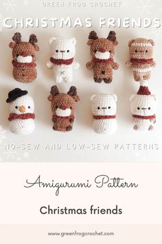 an amigurmi pattern for christmas friends