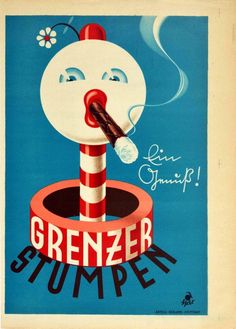 an advertisement for the grizer gumper is shown in red and white, with a cartoon character sticking out of it's mouth