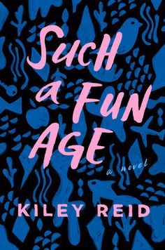 the book cover for such a fun age by kiley reed is shown in blue and pink