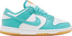 Teal Zeal Dunks Outfit, Noise Aqua Dunks, Teal Nike Air, Teal Zeal Dunks, Nike Dunk Low Teal Zeal, Teal Sneakers, Teal Shoes, Preppy Shoes, White Shoes