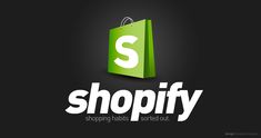 a shopping bag with the word shopify on it and an image of a shopping bag