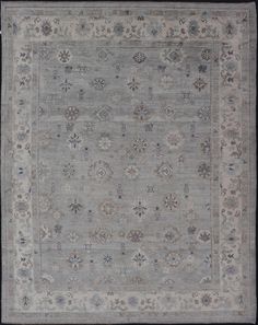 Measures: 9'2 x 12'0 Neutral Color Palette All-Over Floral Design Turkish Oushak Rug. Keivan Woven Arts / rug EN-15249, country of origin / type: Turkey / Oushak This traditional Oushak rug from Turkey features a subdued, neutral color palette and an all-over design of floral shapes, surrounded beautifully by an all-encompassing, complementary border. This piece is very versatile and will function well in a variety of interiors. Neutral Color Palette, Weaving Art, Neutral Rugs, Neutral Colour Palette, Turkish Oushak Rugs, Rugs And Carpet, Neutral Color, Neutral Colors, E Design