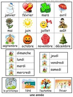 the french language worksheet with pictures and words