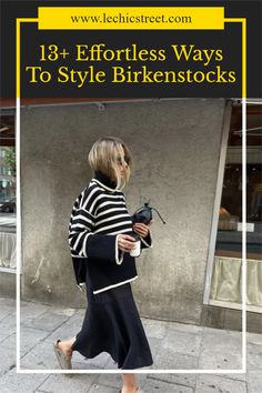 13+ Effortless Ways To Style Birkenstocks. Looking for ways for fall outfit ideas to style the birkenstock. The birkenstock outfit are fall outfits casual with clogs. These trendy outfits are perfect for a fall casual day with the famous birkenstock clogs. #birkenstock #birkenstockoutfit #clogs #falloutfitideas #falloutfitscasual #trendyoutfits Womens Boston Birkenstocks Outfit, Birkenstock Skirt Outfit, Birkenstock Boston Dress, Birkenstock Clogs Dress Outfit, Birkenstocks Work Outfit, Birkenstock Boston Outfit Women Fall, Closed Birkenstock Outfit, Women Birkenstock Shors For Fall And Winter, Outfits To Wear With Birkenstocks