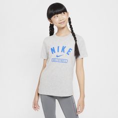 It's your sport. Make sure everybody knows in this classic Nike tee. Kids Volleyball, Nike Volleyball, Nike Tee, Volleyball Tshirts, Kid Lifestyle, Nike Tees, Blue Style, Blue Fashion, Big Kids