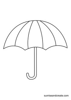 an umbrella is shown in black and white