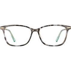 Choose easy breezy style with these chic rectangle glasses. The lightweight glossy acetate eyeglasses has gold temple arms and acetate temple tips for added comfort. Great for both glasses and sunglasses this look works for every occasion. It comes in the following color ways: tortoiseshell with tawny temple tips or marble with sky blue temple tips. | Zenni Women's Rectangle Prescription Eyeglasses Gray Tortoise Shell Mixed Popular Eyeglass Frames, Womens Prescription Glasses, Facial Proportions, Wide Nose, Designer Eyeglass Frames, Everyday Glasses, Breezy Style, Glasses Trends, Tortoise Shell Glasses