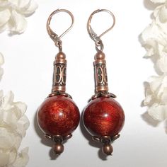 This Stunning Statement Bohemian Style Beaded Earring Set Is Sure To Turn Heads. Brand New & Handmade By Me - Wvluckygirl. Done With Metallic Orange Acrylic Beads And Rustic Red Copper Toned Costume Jewelry Beads. The Pair Dangle & Drop From Lever Backs For Women's Pierced Ears. 2 3/8 Inches Tall & 5/8 Inch Wide. Each Single Earring Weighs 4.4 Grams. Beautiful! Fashion Accessory Dangly Dangling Leverback Closure Gift Idea For Her Woman Chunky Funky Unique Trendy Stylish Versatile Sassy Flirty Metallic Orange, Orange Copper, Boho Earring, Beaded Earring, Red Copper, Jewelry Beads, Single Earring, Acrylic Beads, Pierced Ears