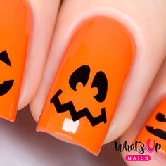 "Best Fall Nails 2024: Trends & Tutorials" Nails Pumpkin, Eye Stencil, Bare Nails, Face Stencils, Up Nails, Metallic Nail Polish