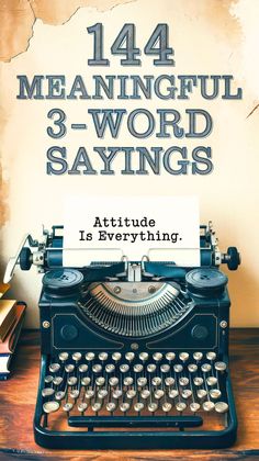 These 144 meaningful 3-word sayings pack inspiration and wisdom into a simple phrase. Perfect for daily motivation, heartfelt reminders, or social media captions, these sayings resonate deeply and leave a lasting impact. 📌 Pin this for quick inspiration! 👉 Click through to explore all the powerful three-word quotes that encourage positivity and action. #ThreeWordSayings #InspirationalQuotes #Motivation #ShortQuotes #DeepMeaning 3 Word Quotes, Three Word Quotes, Social Media Captions, Attitude Is Everything