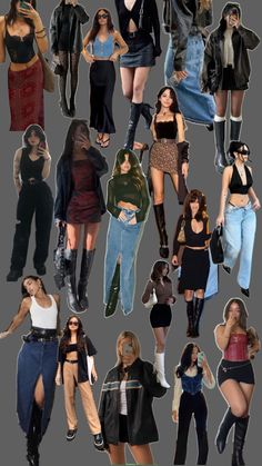 Rockstar Aesthetic Outfits, Stylish Winter Outfits, Fashion Top Outfits, Thrifted Outfits, Looks Black, Edgy Outfits