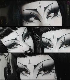 creddits to Bersephone on tik tok Goth Make Up Hooded Eyes, Gothic Makeup For Hooded Eyes, Goth Makeup Aesthetic, Gothic Eyeliner For Hooded Eyes, Victorian Goth Makeup, Trad Goth Makeup Hooded Eyes, Trad Goth Eye Makeup