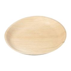 a wooden plate on a white background