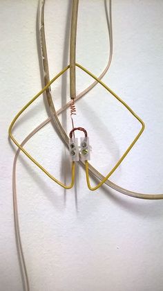 the wires are connected to each other on the wall