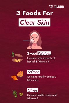 three foods for clear skin info sheet