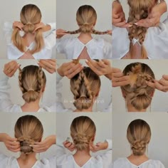 Easy Braided Low Bun Hairstyles, Braided Bun Medium Length Hair, Bridesmaid Hairstyles Updo Braid Low Buns, Low Bun Hairstyles Wedding Bridesmaid, Easy Bun Braid Hairstyles, Nice Low Bun Hairstyles, Classy Hairstyles Braids, Low Braid Bun Hairstyles, Low Bun With Braid Hairstyles