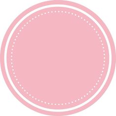 a pink circle with white dots on it