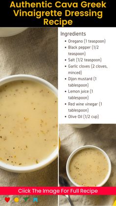 the recipe for authentic cava greek vinaigrete dressing