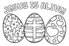 an easter egg with the words jesus is alive