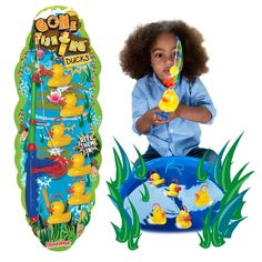 Introducing the Gone Fishing - Ducks from Deluxebase. A Novelty Fishing Game blending fun and education for kids. This traditional hook-a-duck style carnival game comes with a kids fishing pole and 6 yellow floating ducks, complete with a working reel for an authentic fishing experience. These childrens toys are perfect for the beach, kiddie pool, or bathtub. These water toys provide endless possibilities for play and are excellent for birthday gifts or Christmas gifts. The bath tub toys come in Fishing Games For Kids, Stocking Fillers For Kids, Carnival Games For Kids, Kids Bath Toys, Tub Toys, Kids Educational Toys, Kids Party Favors, Bath Toys For Toddlers, Bathtub Toys