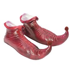 Are you dressing as one of Santa's elves or as a fantasy elf of a different kind? Either way, you can look the part with ease from head to toe thanks to these vinyl Pointed Toe Red Elf Shoes. Complete with turned-up toes, these versatile shoes are a great addition for elves of all sorts as well as many other Halloween costumes or cosplay ideas.Special Shipping Information: This item ships separately from other items in your order. Imported. Santas Grotto, Elf Shoes, Halloween Express, Christmas Shoes, Versatile Shoes, Costume Shoes, Leather Dye, Leather Books, Magical Christmas