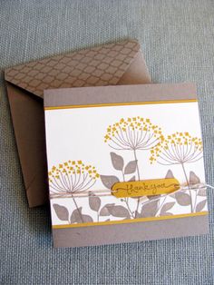 a card with some flowers on it