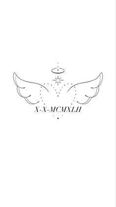 the logo for an italian restaurant with wings and stars on it's back side